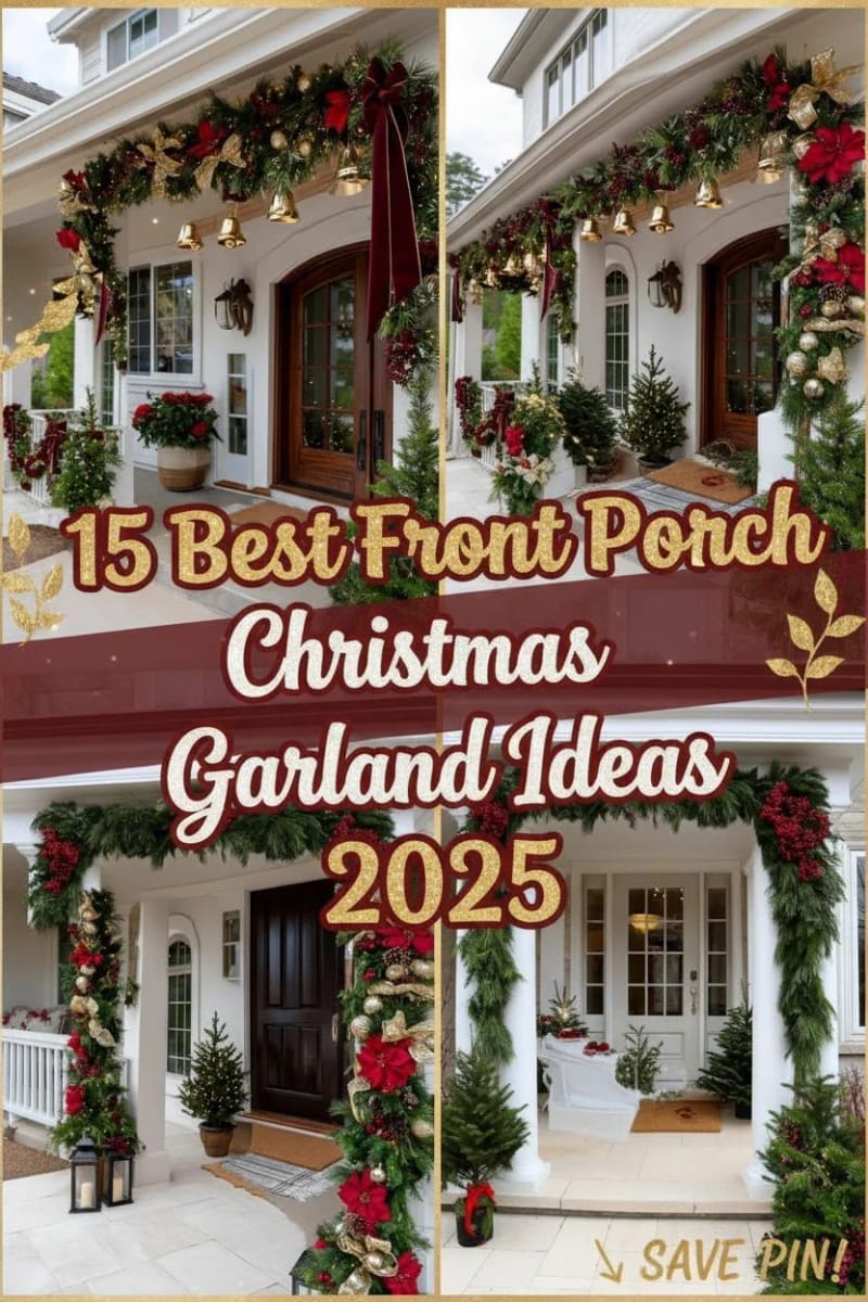 15 Best Front Porch Christmas Garland Ideas For Instant Holiday Charm 79 front porch christmas garland ideas - Collage 32