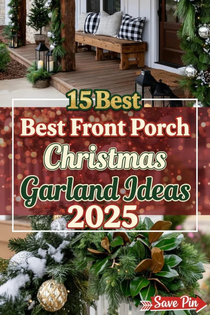 15 Best Front Porch Christmas Garland Ideas For Instant Holiday Charm 86 front porch christmas garland ideas - Collage 39