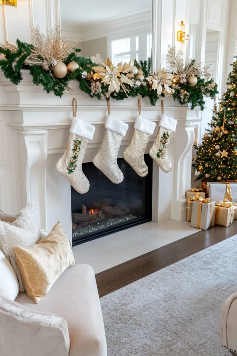glue on sparkling sequins and beads for a glamorous, shimmery stocking 1
