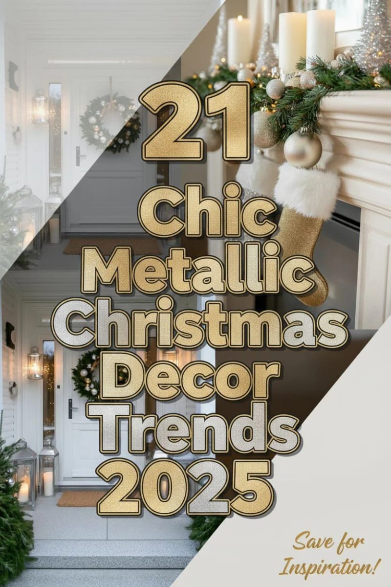 21 Chic Metallic Christmas Decor Trends 2025 47 metallic christmas decor - Collage 46