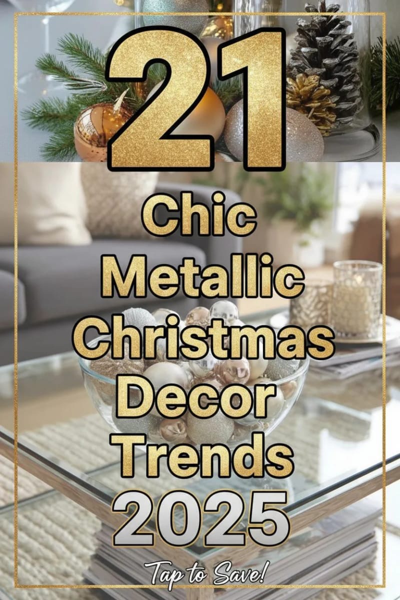 21 Chic Metallic Christmas Decor Trends 2025 49 metallic christmas decor - Collage 48