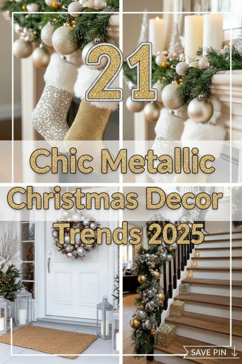 21 Chic Metallic Christmas Decor Trends 2025 51 metallic christmas decor - Collage 50