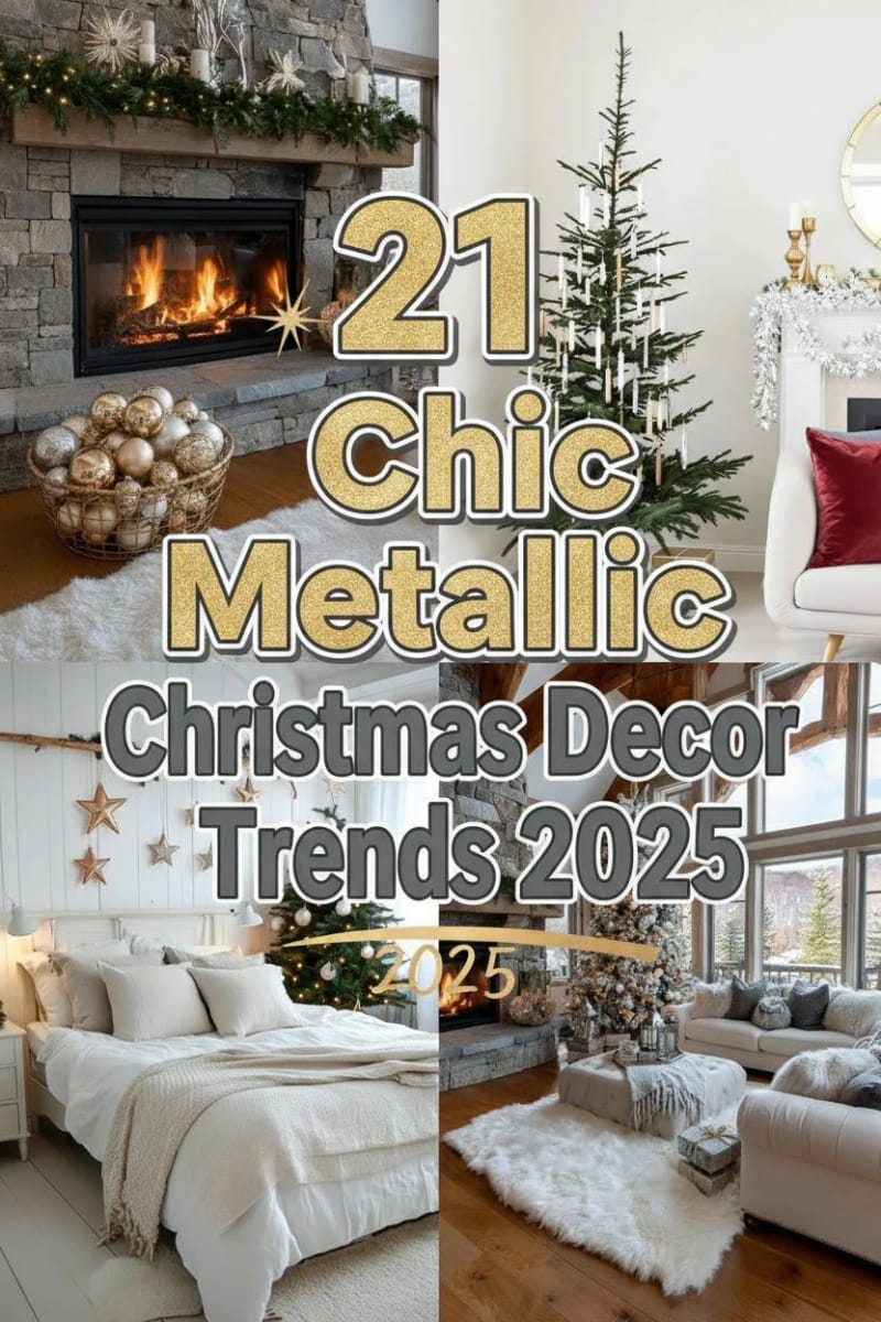 21 Chic Metallic Christmas Decor Trends 2025 52 metallic christmas decor - Collage 51