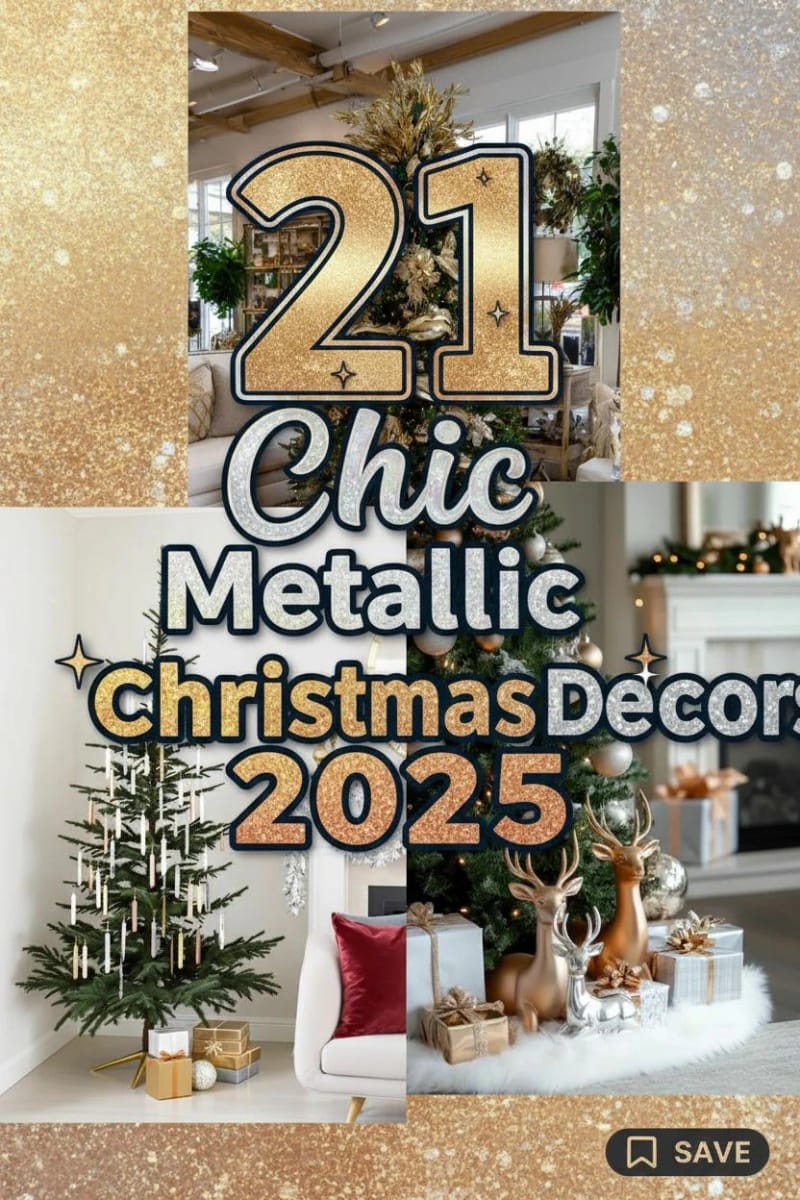 21 Chic Metallic Christmas Decor Trends 2025 53 metallic christmas decor - Collage 52