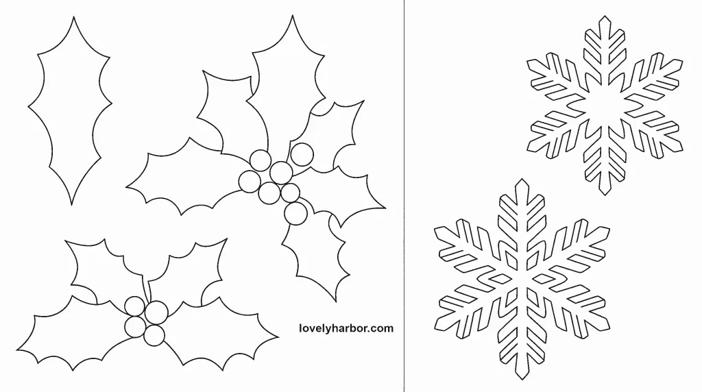 paper Christmas decoration - wall art patterns
