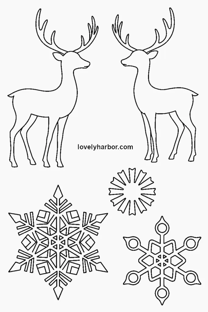 paper reindeer scene 1