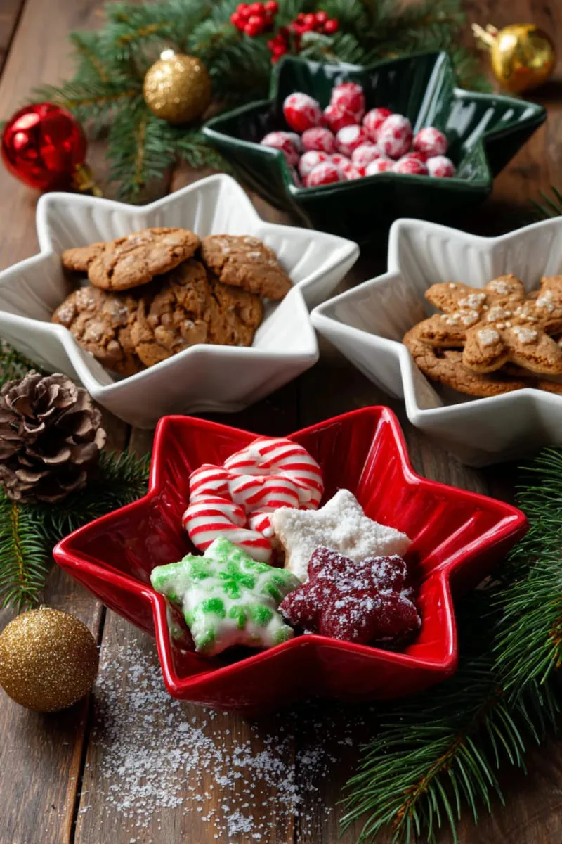 star-shaped pottery dishes for festive candies or cookies 1