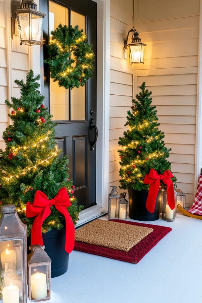 21 Festive Christmas Doorstep Decor Ideas For A Warm Welcome - Lovely ...