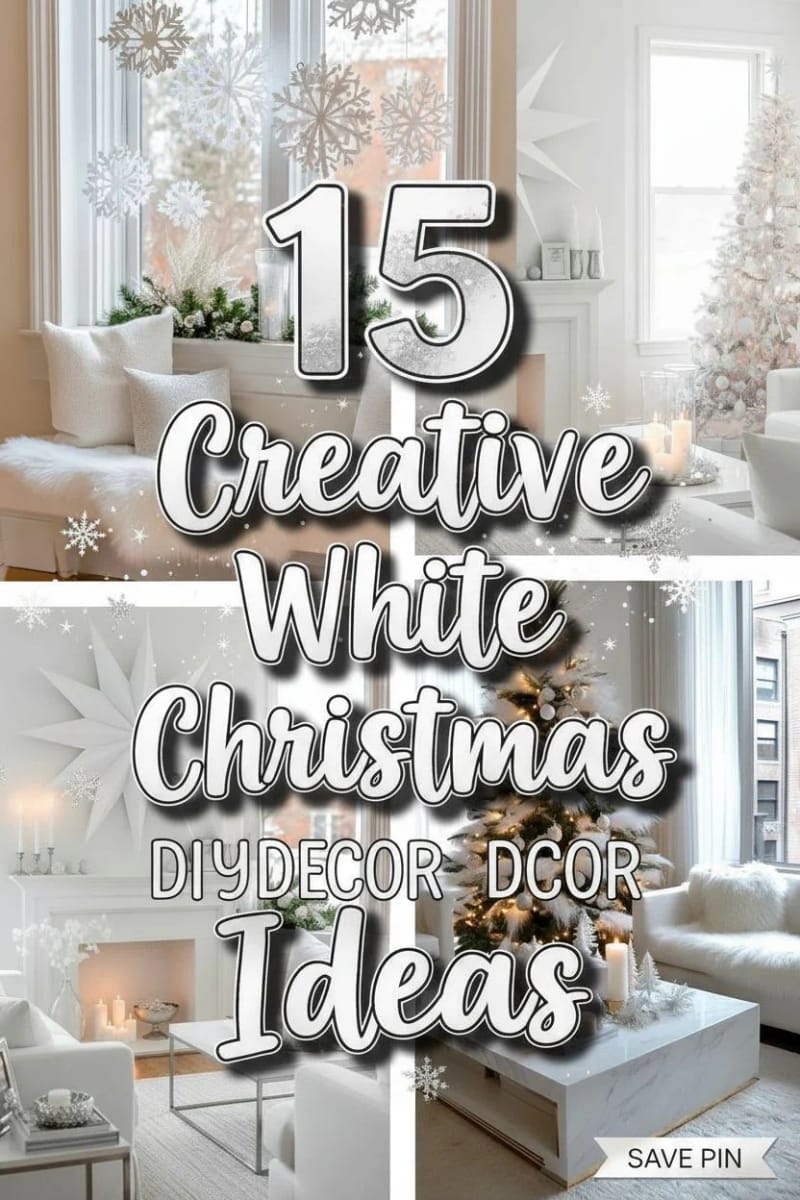 15 Creative White Christmas Decor DIY Ideas For Easy Elegant Inspiration 43 white christmas decor diy - Collage 42