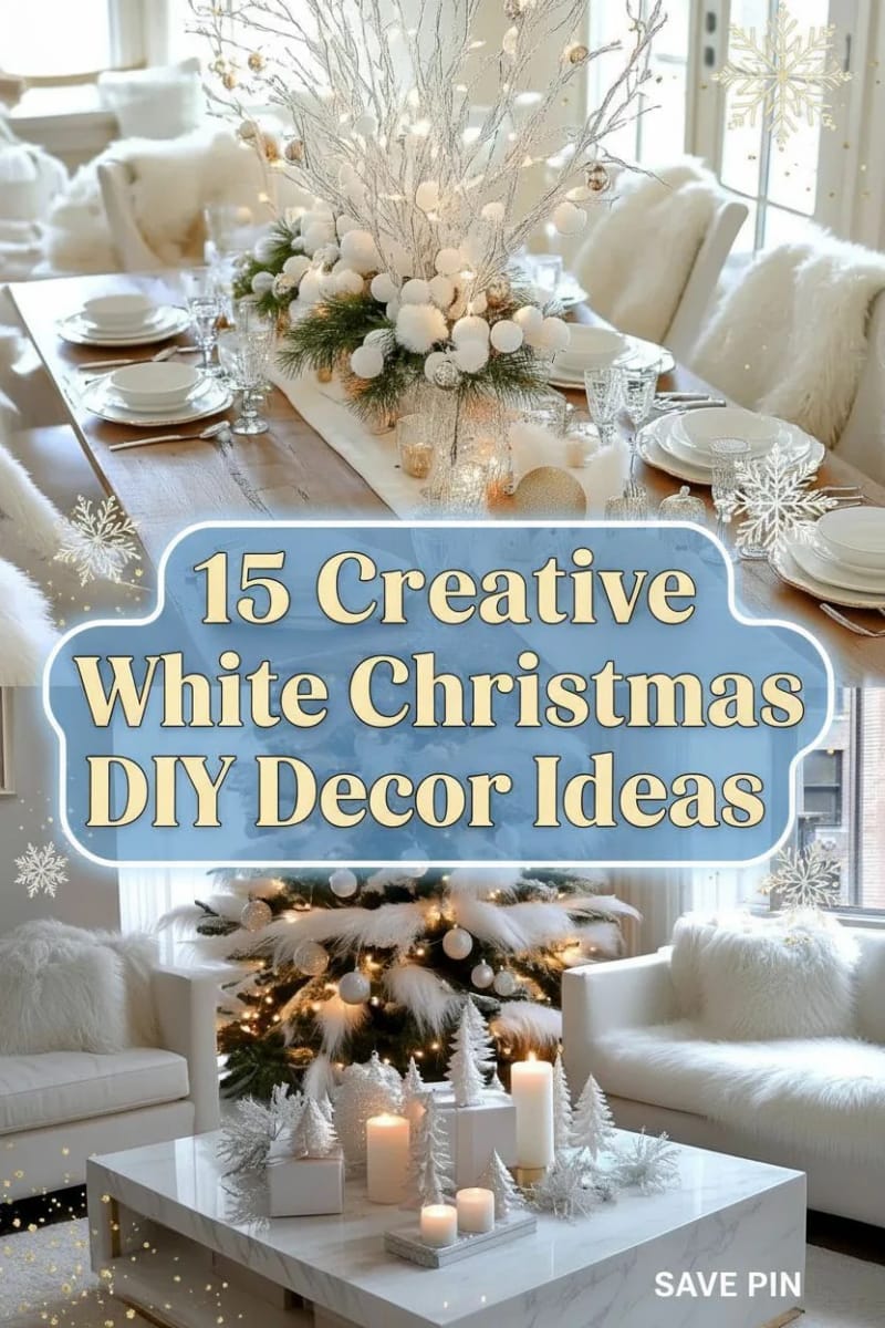 15 Creative White Christmas Decor DIY Ideas For Easy Elegant Inspiration 45 white christmas decor diy - Collage 44