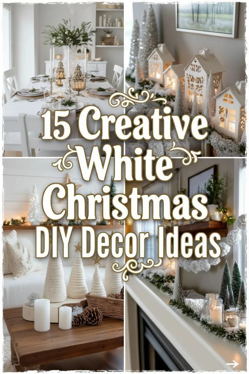 15 Creative White Christmas Decor DIY Ideas For Easy Elegant Inspiration 47 white christmas decor diy - Collage 46