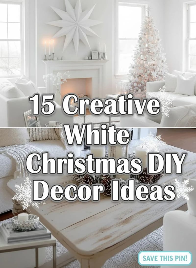 15 Creative White Christmas Decor DIY Ideas For Easy Elegant Inspiration 48 white christmas decor diy - Collage 47