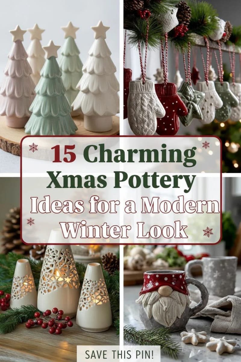 15 Charming Xmas Pottery Ideas for a Modern Winter Look 67 xmas pottery ideas - Collage 37