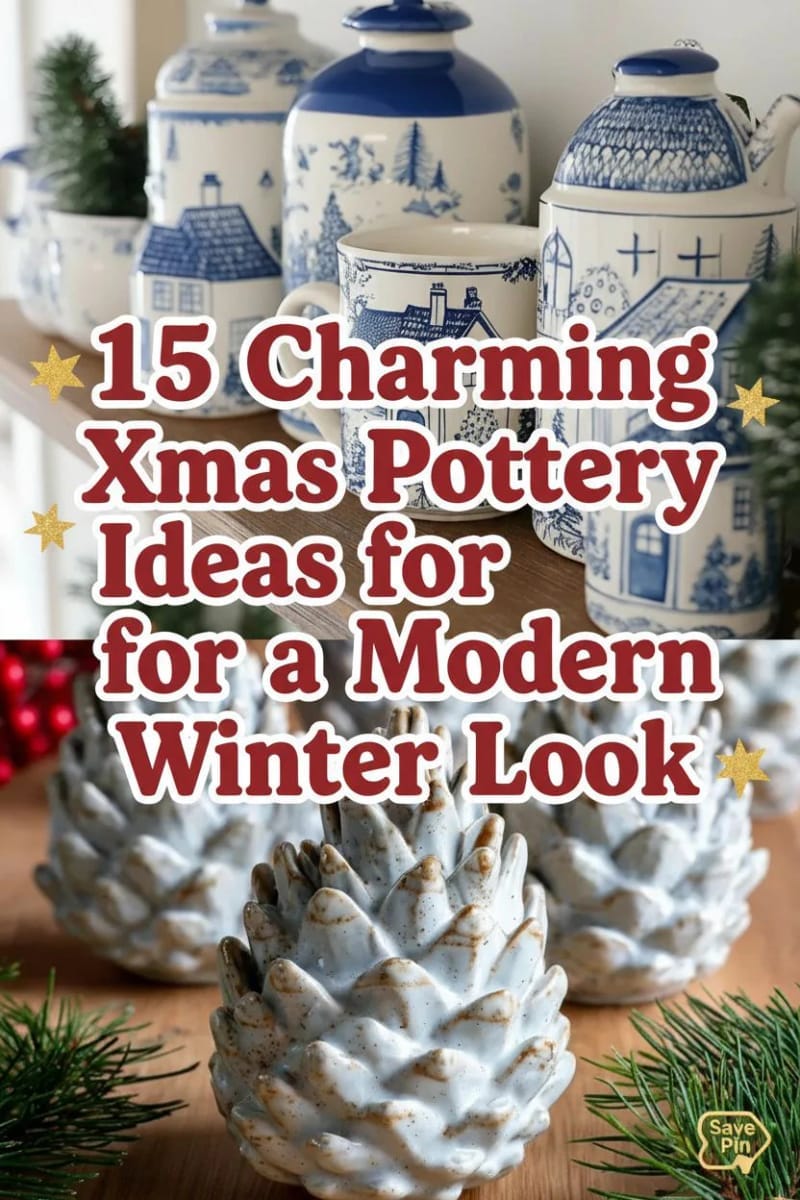 15 Charming Xmas Pottery Ideas for a Modern Winter Look 69 xmas pottery ideas - Collage 39