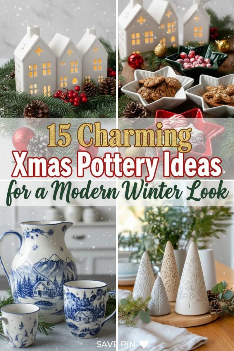 15 Charming Xmas Pottery Ideas for a Modern Winter Look 71 xmas pottery ideas - Collage 41
