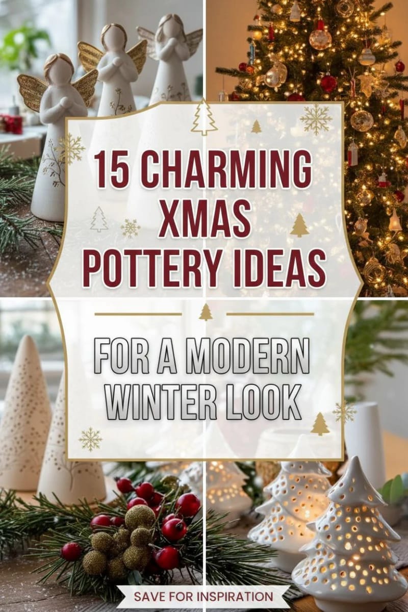 15 Charming Xmas Pottery Ideas for a Modern Winter Look 75 xmas pottery ideas - Collage 45