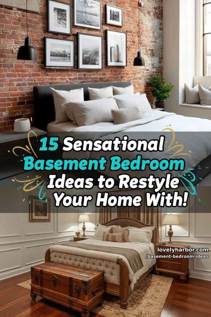 15 Sensational Basement Bedroom Ideas to Restyle Your Home With! 44 basement bedroom ideas - Collage 43
