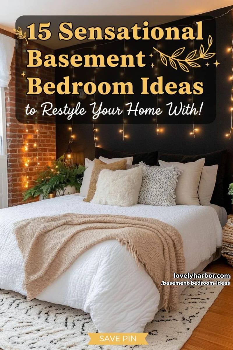 15 Sensational Basement Bedroom Ideas to Restyle Your Home With! 49 basement bedroom ideas - Collage 48
