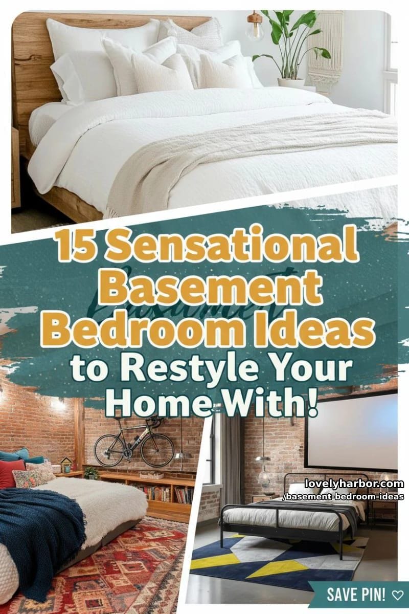 15 Sensational Basement Bedroom Ideas to Restyle Your Home With! 50 basement bedroom ideas - Collage 49