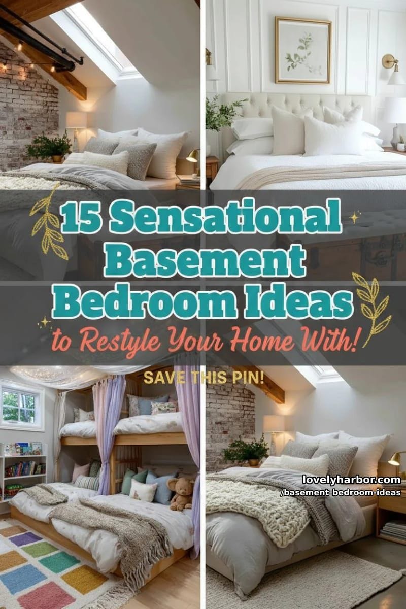 15 Sensational Basement Bedroom Ideas to Restyle Your Home With! 51 basement bedroom ideas - Collage 50