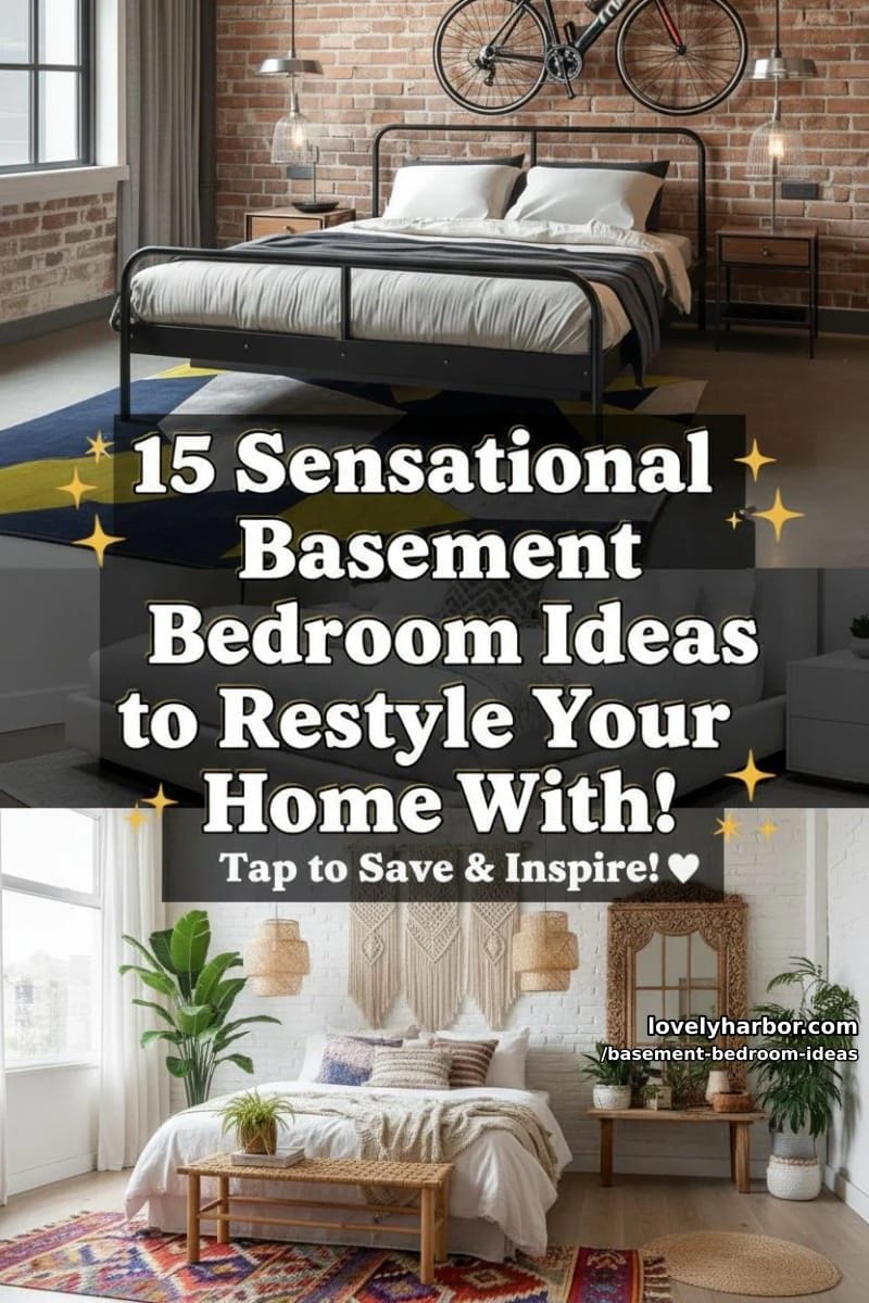 15 Sensational Basement Bedroom Ideas to Restyle Your Home With! 52 basement bedroom ideas - Collage 51