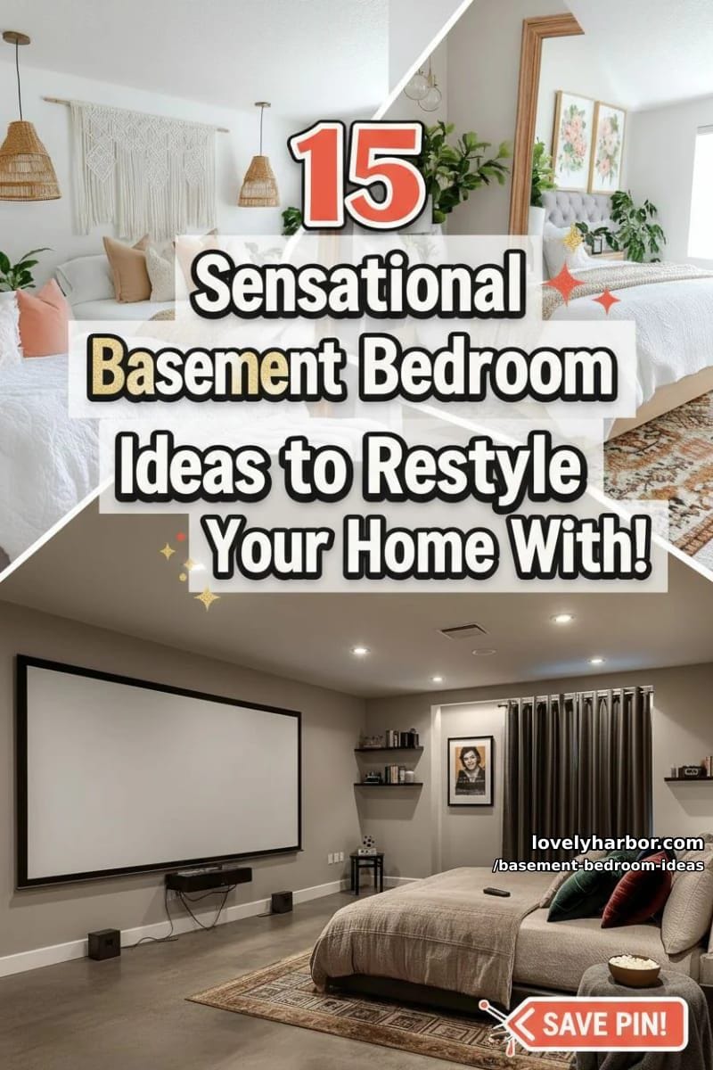 15 Sensational Basement Bedroom Ideas to Restyle Your Home With! 54 basement bedroom ideas - Collage 53