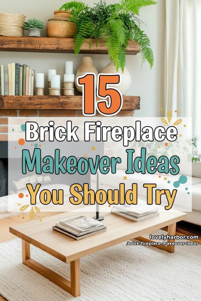 15 Brick Fireplace Makeover Ideas To Inspire 46 brick fireplace makeover ideas - Collage 45