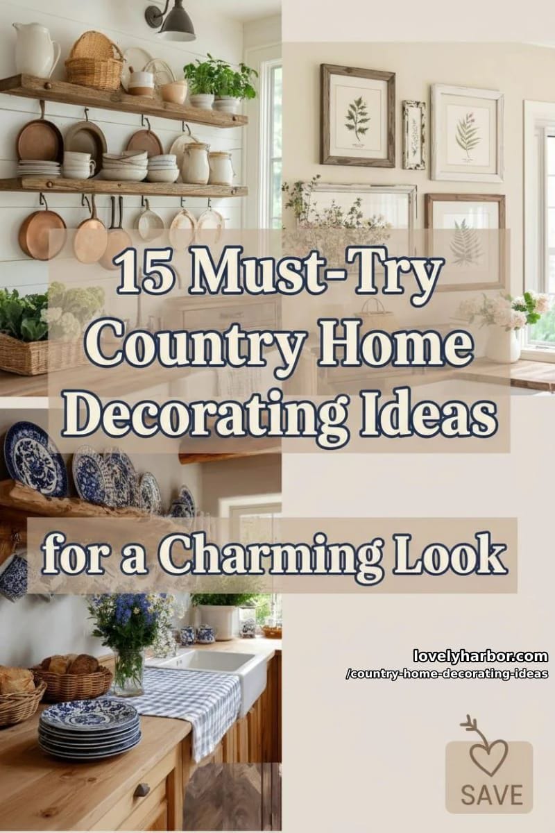 15 Must-Try Country Home Decorating Ideas for a Charming Look 40 country home decorating ideas - Collage 39