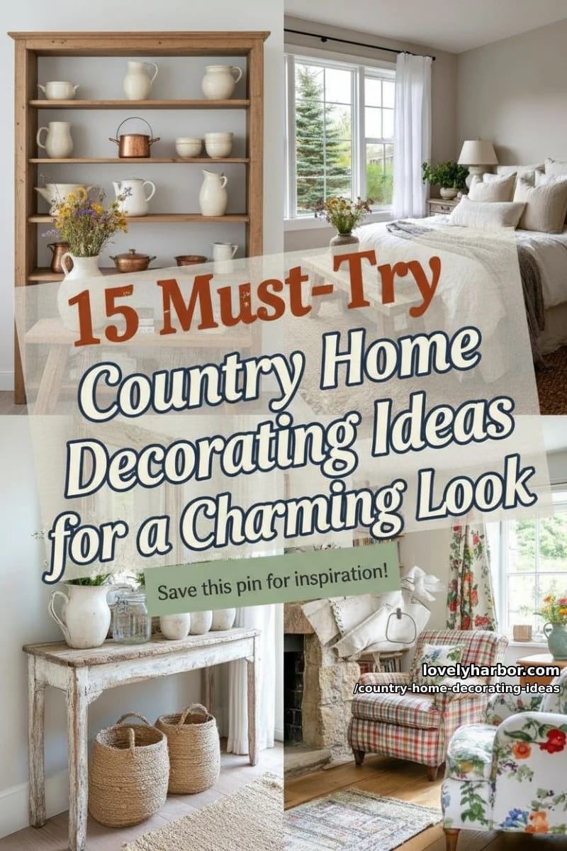 15 Must-Try Country Home Decorating Ideas for a Charming Look 41 country home decorating ideas - Collage 40