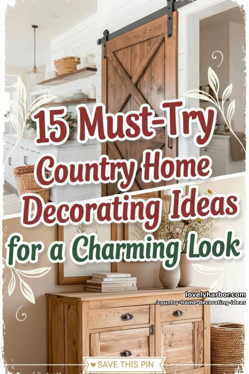 15 Must-Try Country Home Decorating Ideas for a Charming Look 44 country home decorating ideas - Collage 43
