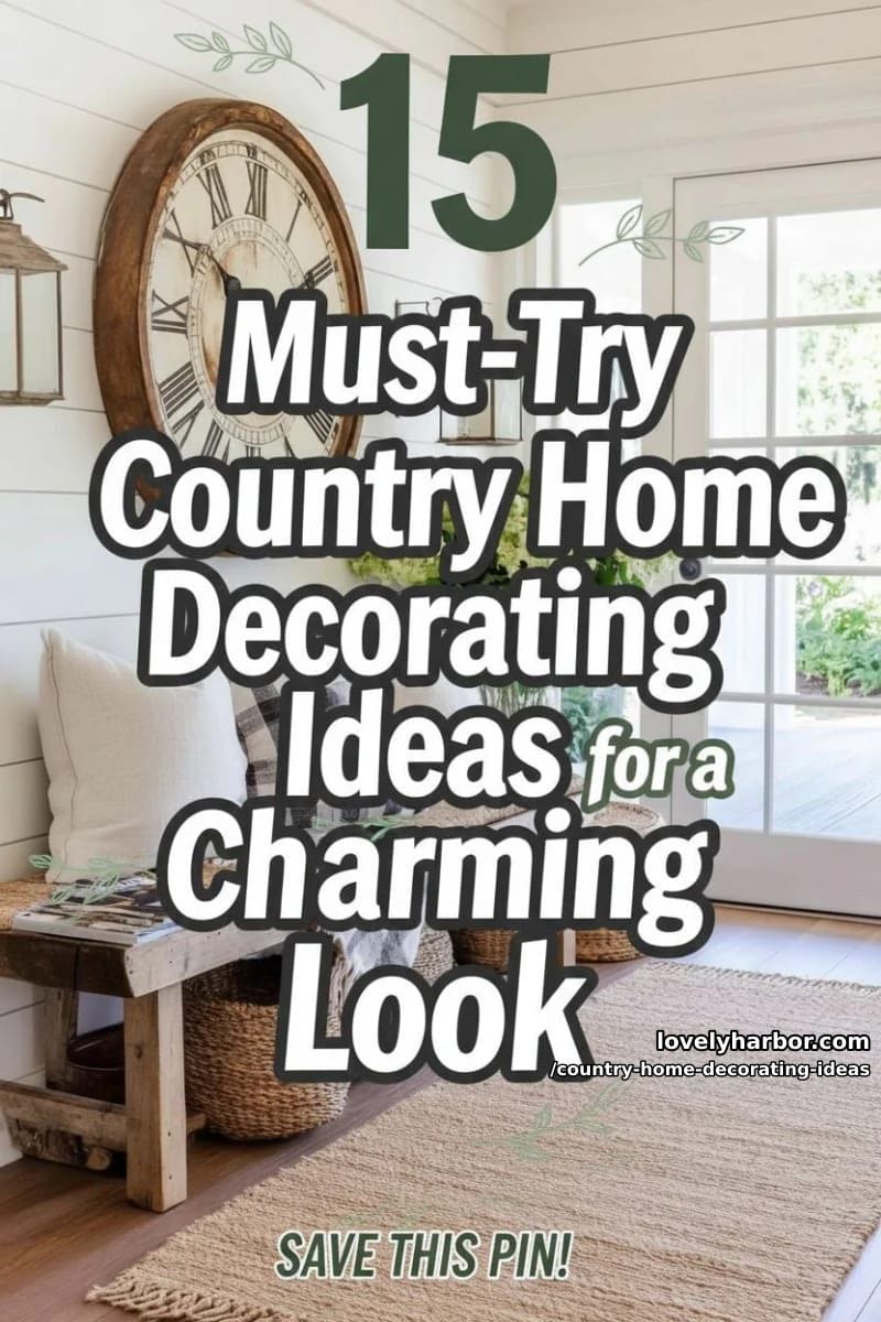 15 Must-Try Country Home Decorating Ideas for a Charming Look 46 country home decorating ideas - Collage 45