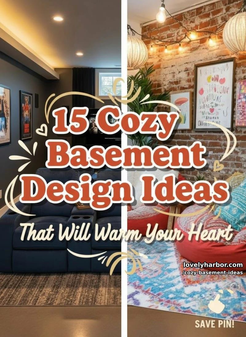 15 Cozy Basement Design Ideas That Will Warm Your Heart 39 cozy basement ideas - Collage 38