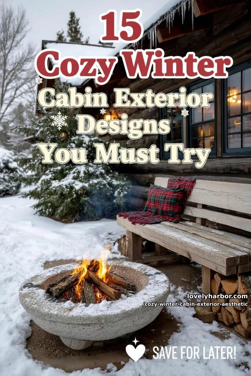 15 Aesthetic Ways to Give Winter Cabin Exteriors a Cozy Vibe 41 cozy winter cabin exterior aesthetic - Collage 40