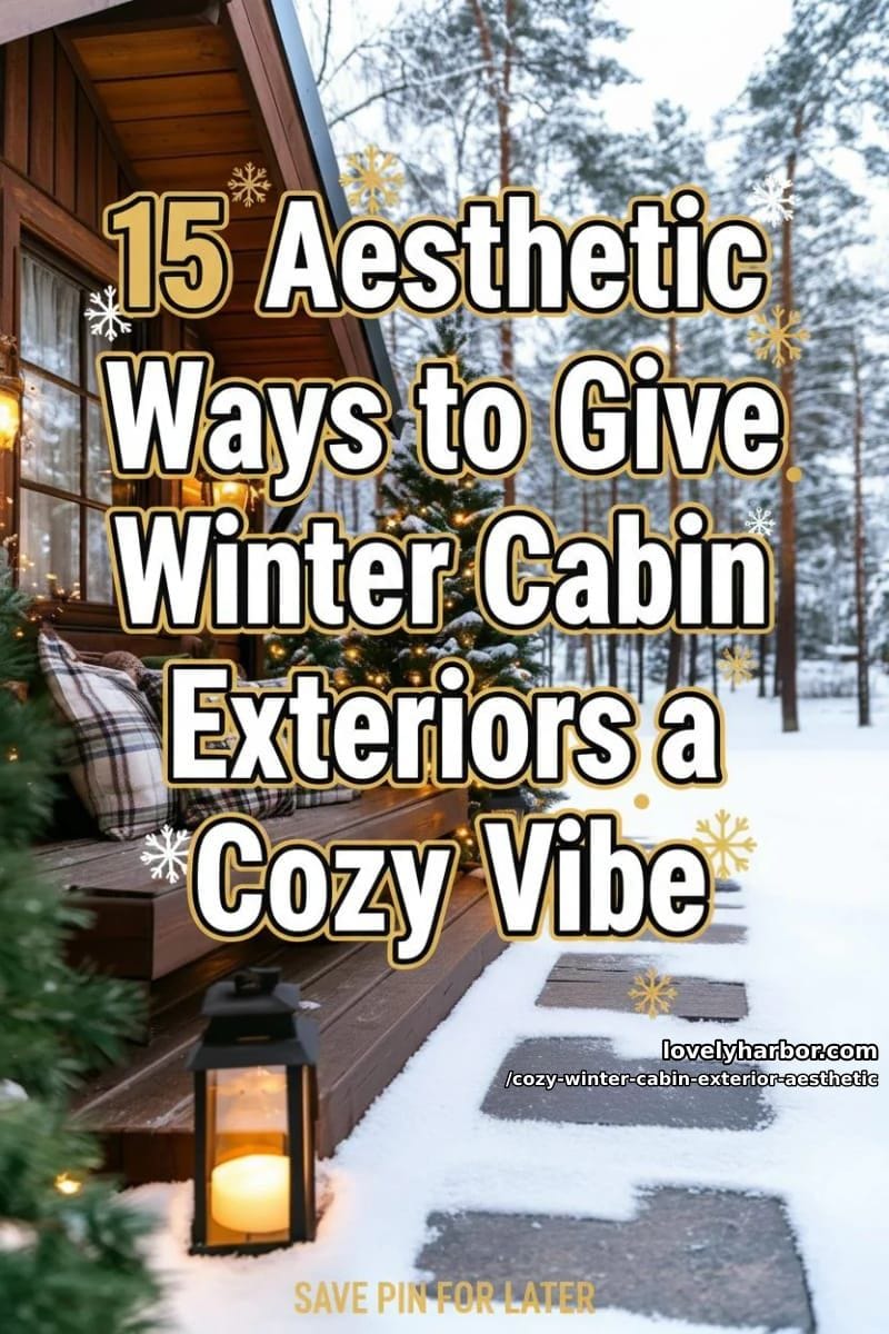 15 Aesthetic Ways to Give Winter Cabin Exteriors a Cozy Vibe 44 cozy winter cabin exterior aesthetic - Collage 43