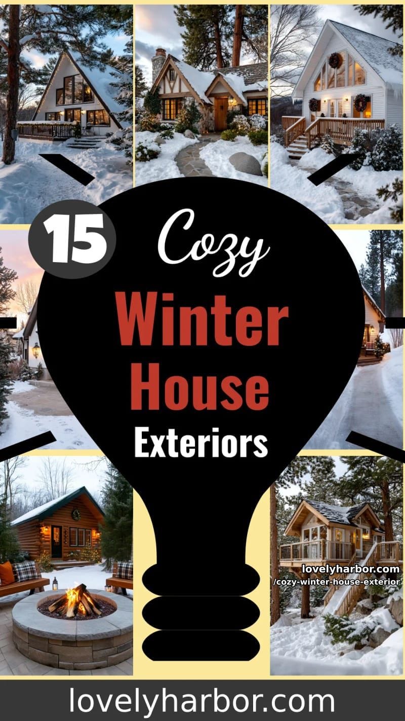 15 Cozy Winter House Exteriors for a Magical Season 45 cozy winter house exterior - Collage 44