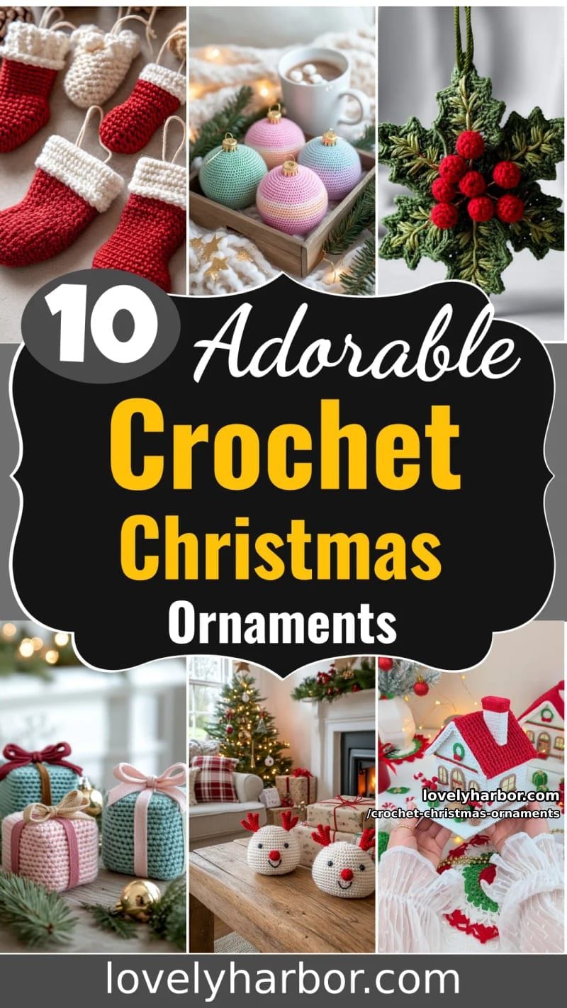 10 Cute Crochet Christmas Ornaments to Make Your Holidays Feel Special 47 crochet christmas ornaments - Collage 30