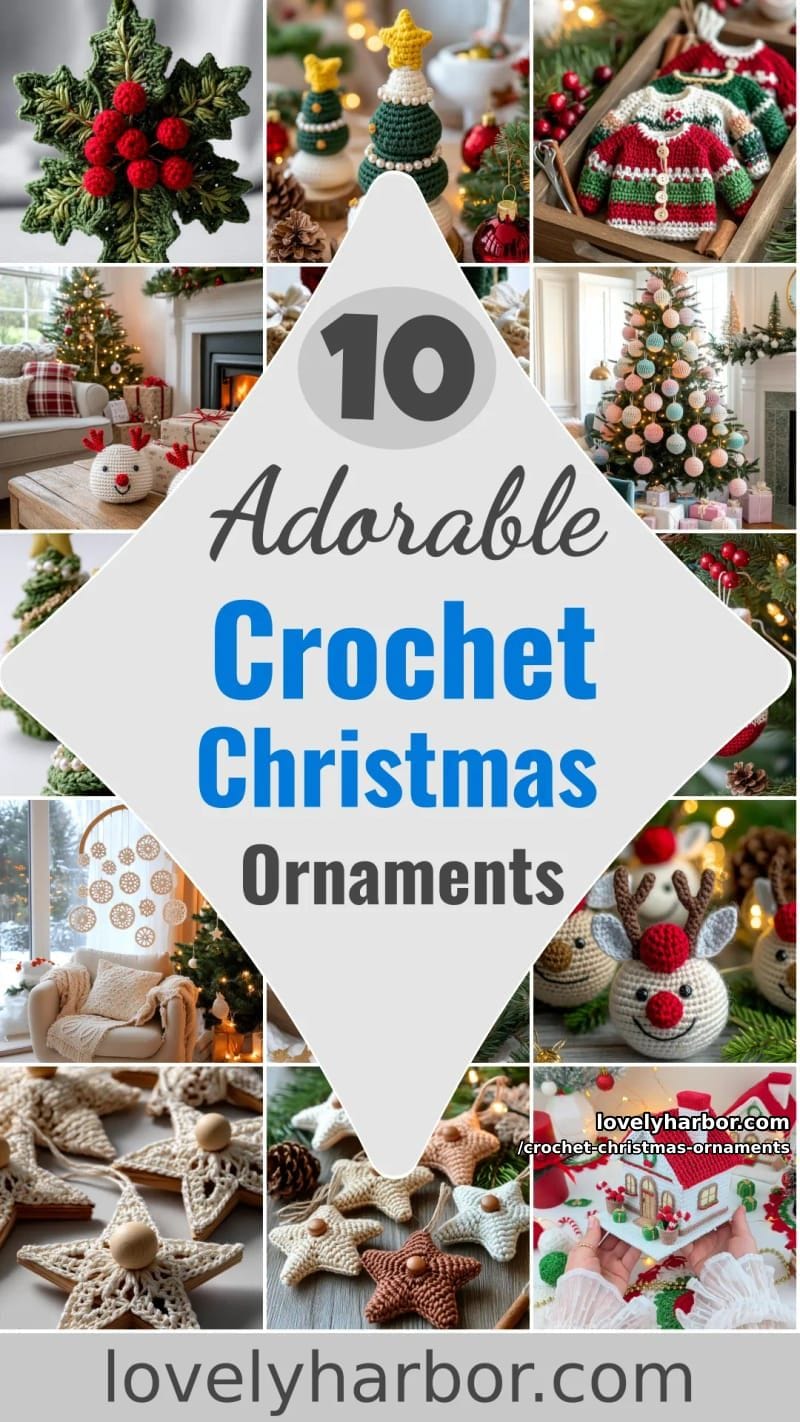 10 Cute Crochet Christmas Ornaments to Make Your Holidays Feel Special 48 crochet christmas ornaments - Collage 31