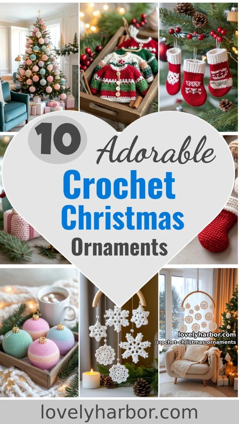 10 Cute Crochet Christmas Ornaments to Make Your Holidays Feel Special 50 crochet christmas ornaments - Collage 33