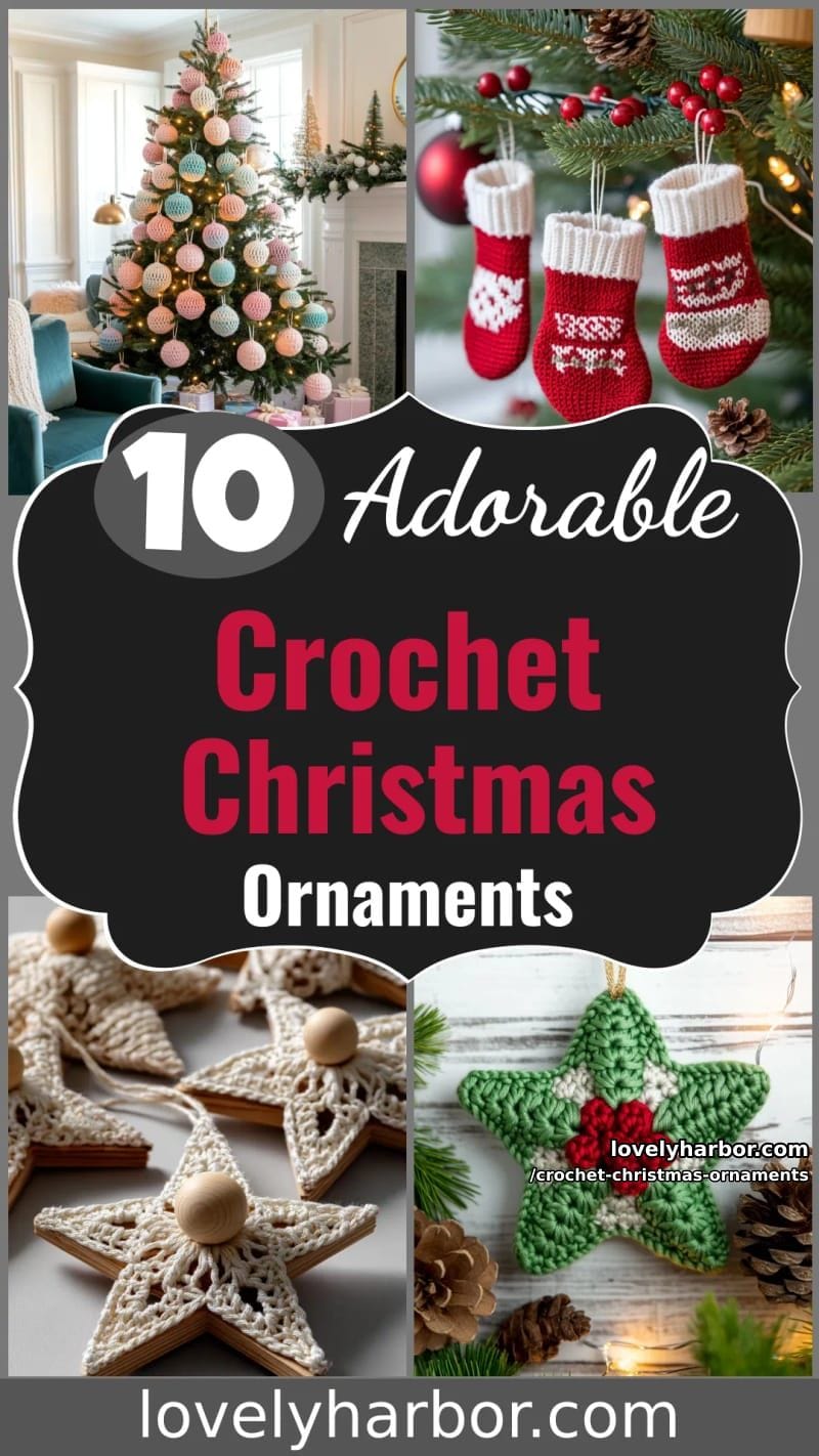 10 Cute Crochet Christmas Ornaments to Make Your Holidays Feel Special 54 crochet christmas ornaments - Collage 37