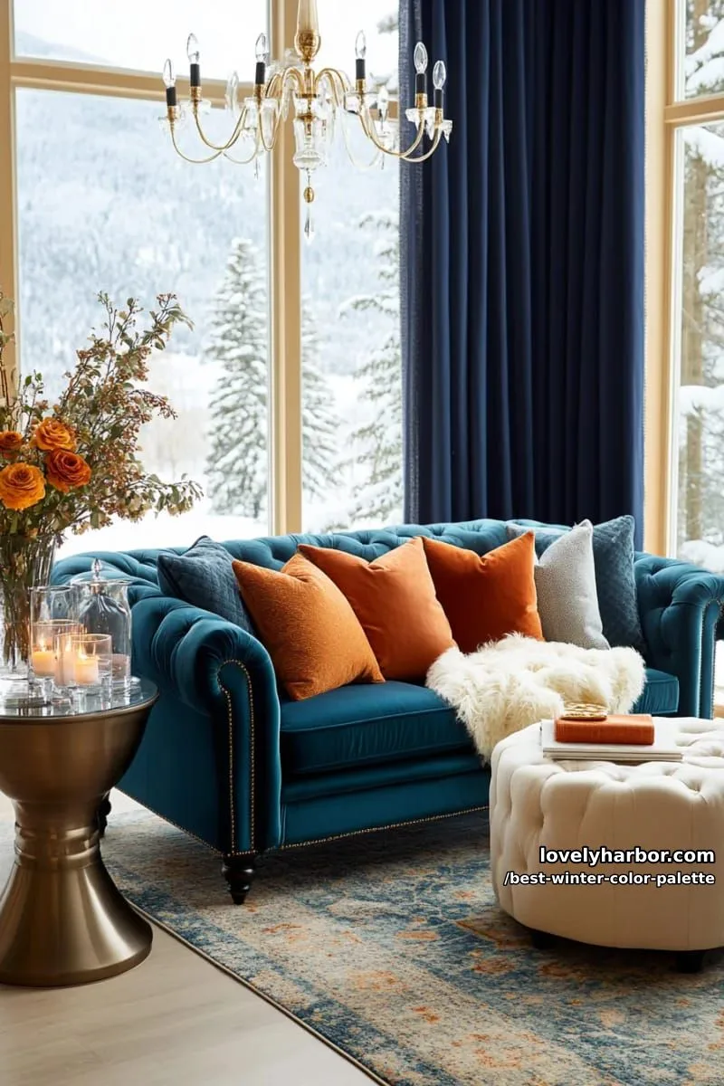 deep winter berry, bold teal, and classic midnight navy color fusion 1