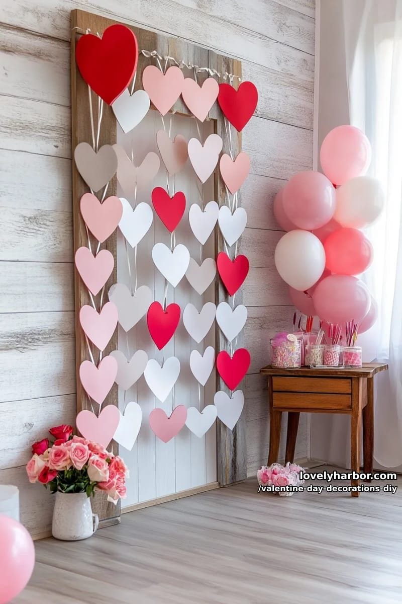 diy heart chain curtain for a playful doorway accent 1