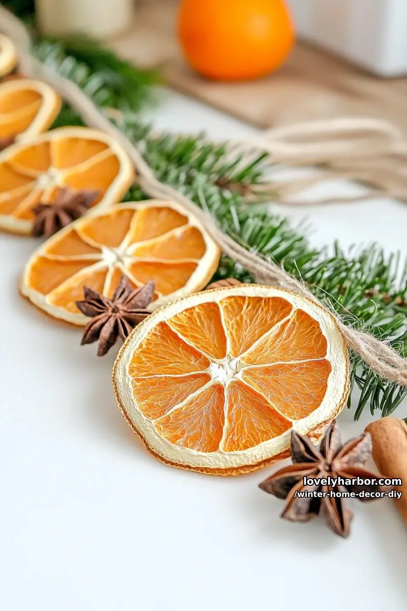 dried orange slice and star anise garland for a natural, fragrant touch 1