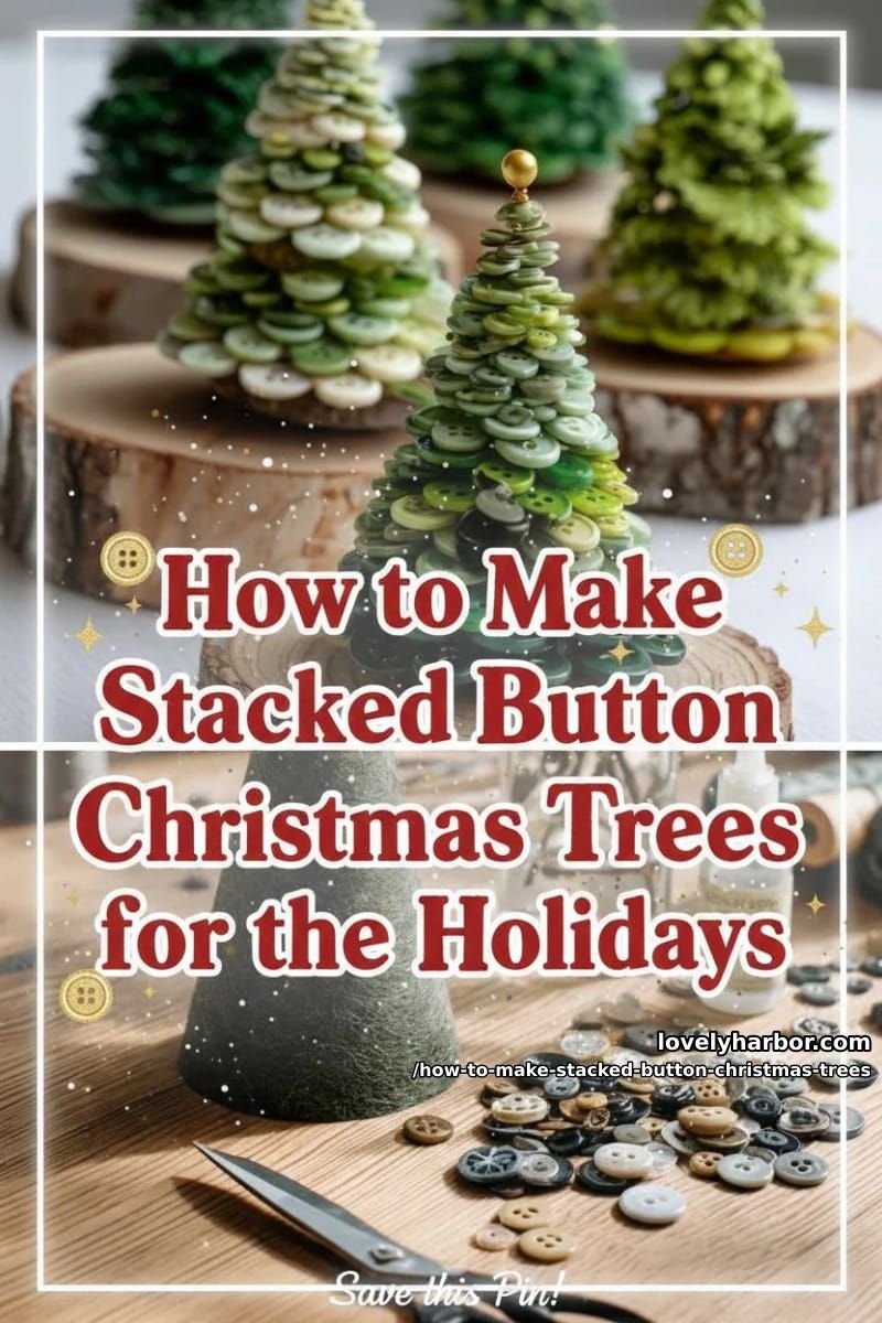 How to Make Stacked Button Christmas Trees for the Holidays 25 enjoy your handmade button christmas trees! 16