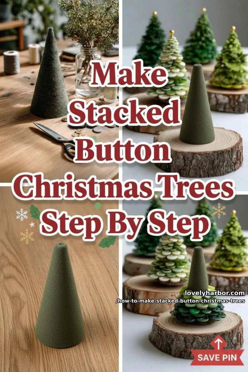 How to Make Stacked Button Christmas Trees for the Holidays 33 enjoy your handmade button christmas trees! 24