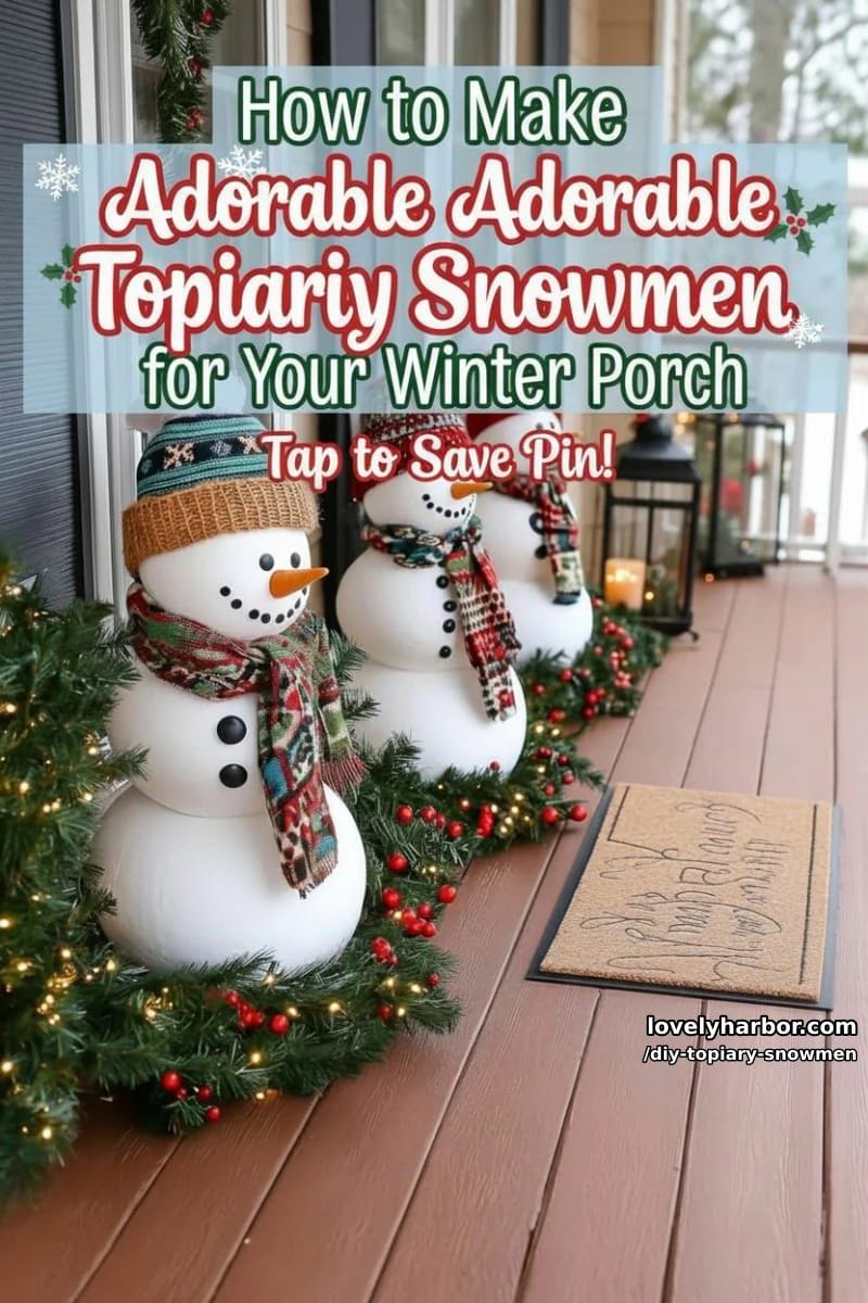 How to Make Adorable DIY Topiary Snowmen for Your Winter Porch 15 enjoy your handmade porch snowmen! 3