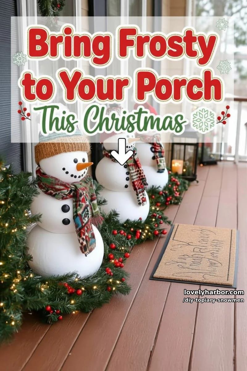 How to Make Adorable DIY Topiary Snowmen for Your Winter Porch 20 enjoy your handmade porch snowmen! 6