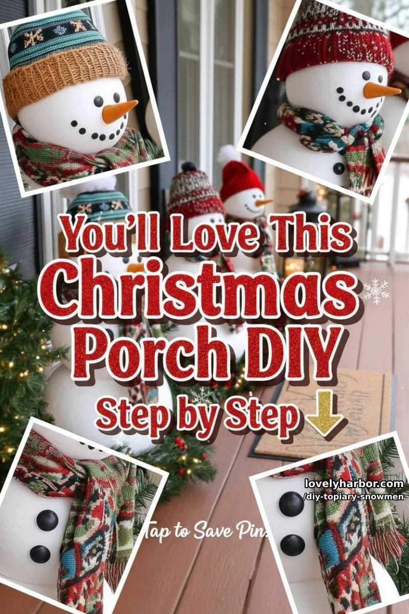 How to Make Adorable DIY Topiary Snowmen for Your Winter Porch 14 enjoy your handmade porch snowmen! 8