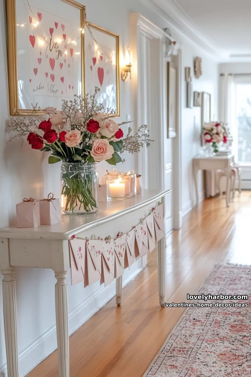 envelope wall banner with surprise love notes for a hallway feature 1