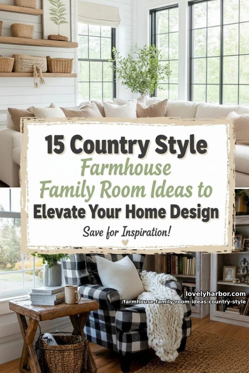 15 Country Style Farmhouse Family Room Ideas to Elevate Your Home Design 44 farmhouse family room ideas country style - Collage 43