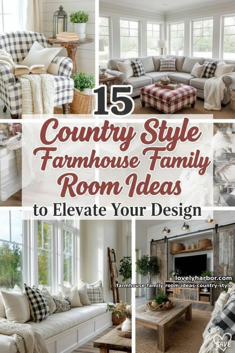 15 Country Style Farmhouse Family Room Ideas to Elevate Your Home Design 48 farmhouse family room ideas country style - Collage 47